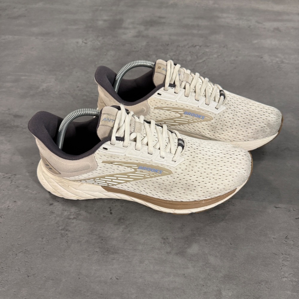 Brooks Anthem 6 Running Shoes Women 10 Tan Cream Neutral DNA 1204031B131 Sneaker